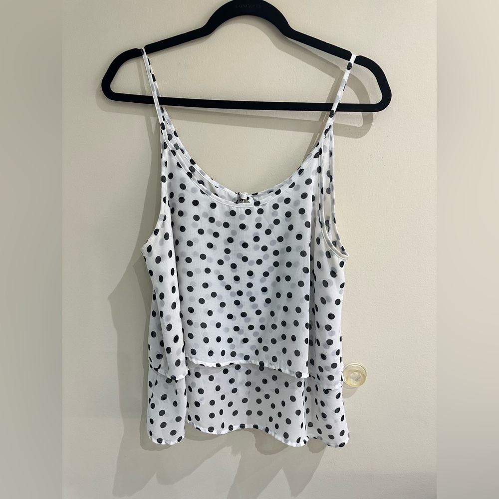 Polka Dot Flowy Blouse